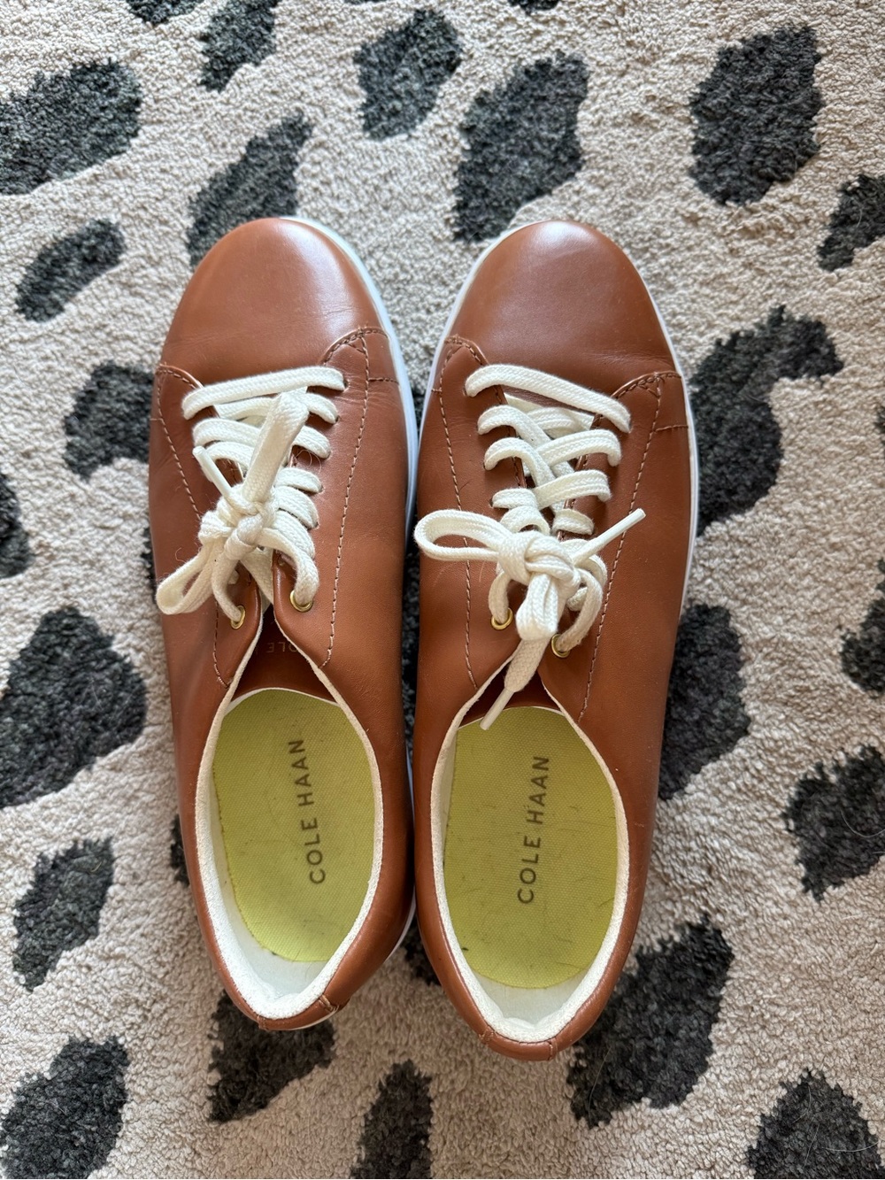 Cole Haan Brown Leather Lace-Up Women’s Sneakers
